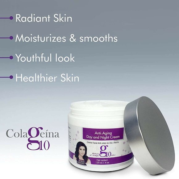 Colageina 10 Anti-Aging Day and Night Cream, 4 oz.  Set of 2.  New and sealed. - Picture 1 of 5